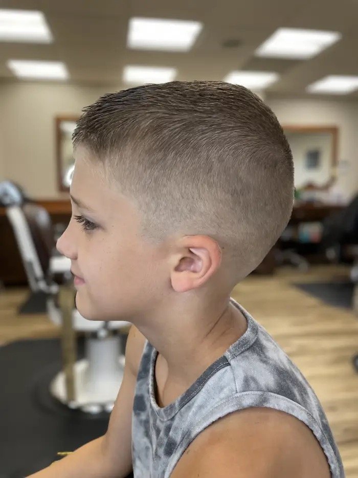 Finished barber haircut in Bloomington